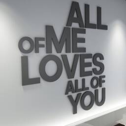 All Of Me Loves All You , 3D Wall Letters Song Lyrics, Wall Art - Skualme - thumbnail 1