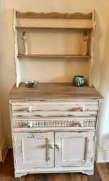 Sold Please Contact For Custom Orders - Shabby Chic Country Style Distressed Dresser, Sideboard Storage. Clotted Cream Annie Sloan Old White