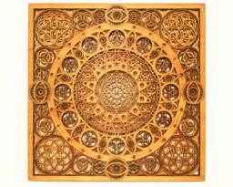 Square Mandala Laser Cut Wood Art Meditation Buddhas Seed Of Life Eyes Yoga Sacred Geometry Visionary Geometric Abstract Wall - thumbnail 1
