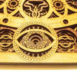 Square Mandala Laser Cut Wood Art Meditation Buddhas Seed Of Life Eyes Yoga Sacred Geometry Visionary Geometric Abstract Wall - thumbnail 3