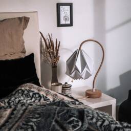 Table Lamp Kikyo With Flexible Cable & Paper Lampshade - thumbnail 2