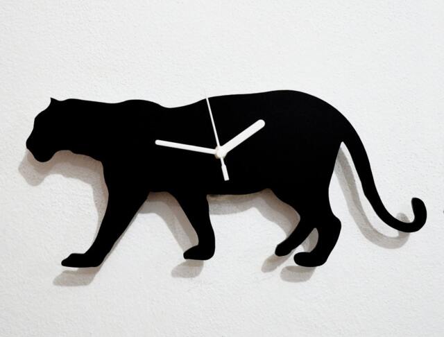 Black Puma Silhouette - Wall Clock - image 1