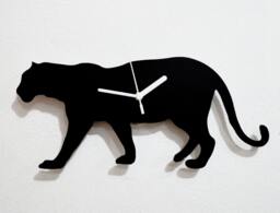 Black Puma Silhouette - Wall Clock - thumbnail 1
