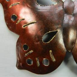 Set Of 3 Metal Butterfly Wall Hanging - Bronze - thumbnail 3