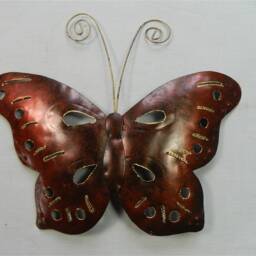Set Of 3 Metal Butterfly Wall Hanging - Bronze - thumbnail 2