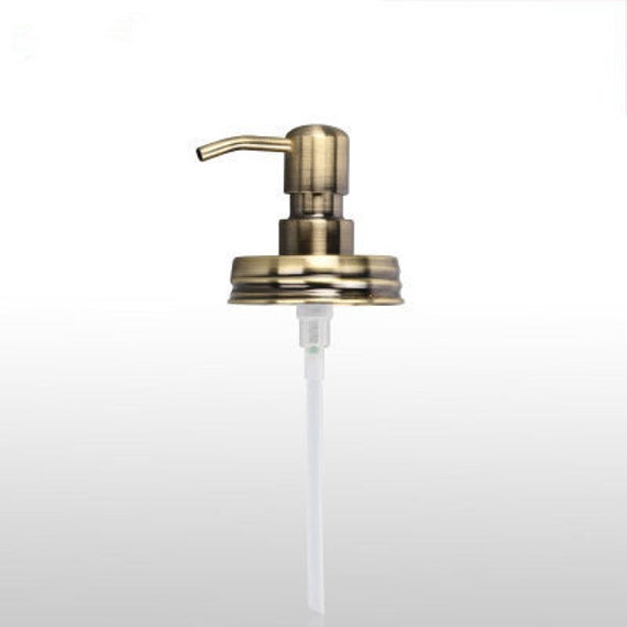 100 Packs Copper 304 Stainless Steel Diy Mason Jar Lid Liquid Soap Dispenser Pump Kit With Tube & Collar No Jars - image 1