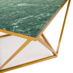 Custom Coffee Table - Diamond Green Marble, Verde Guatemala, Marble Top, - Fashion-Home - thumbnail 2