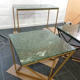 Custom Coffee Table - Diamond Green Marble, Verde Guatemala, Marble Top, - Fashion-Home - thumbnail 4