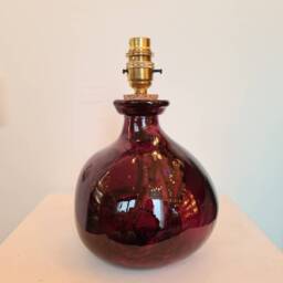 Recycled Glass Mulberry Table Lamp With Multicoloured Flex - thumbnail 2