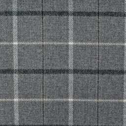 Luxe Footstool in A Sophie Tartan Zinc Fabric - Handmade Britain - thumbnail 3