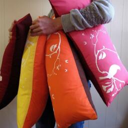 Yellow Flying By Rectangle Pillow - thumbnail 4