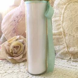 Sacred Heart Of Mary Prayer Candle, Shabby Chic Religious Altar - thumbnail 4