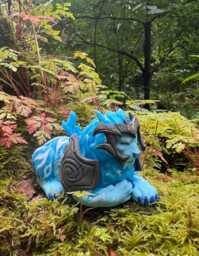 Small Blue Ghost Of The Pridemother Feral Druid 12cm 3D Printed Figure