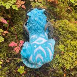 Small Blue Ghost Of The Pridemother Feral Druid 12cm 3D Printed Figure - thumbnail 3