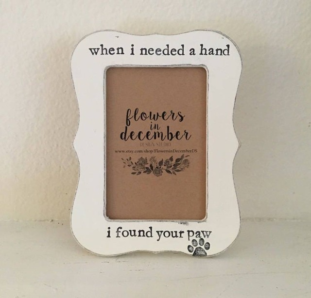 "Personalized Pet Memorial Picture Frame ""When I Needed A Hand" - image 1