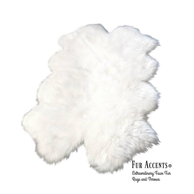 Faux Sheepskin Rug - Shag Fur Accent Rug, Usa Made - image 1