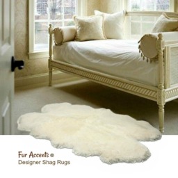 Faux Sheepskin Rug - Shag Fur Accent Rug, Usa Made - thumbnail 2