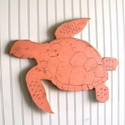 Turtle Wall Art Large Outdoor Ocean Decor Sea Wooden Mothers Day Gift Beach Coastal - thumbnail 2