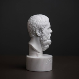 Bust Of Philosopher Socrates Carved Greek Marble Statue Sculpture Figurine - thumbnail 2
