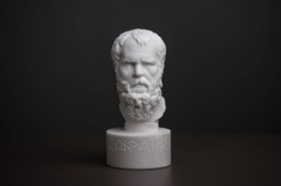 Bust Of Philosopher Socrates Carved Greek Marble Statue Sculpture Figurine - thumbnail 1