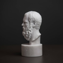 Bust Of Philosopher Socrates Carved Greek Marble Statue Sculpture Figurine - thumbnail 4