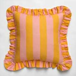 Bohemian Frill Striped Pillow Cover - Different Color Options With Edges Hello Mello Store - thumbnail 2