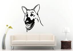 German Shepard Dog Mans Best Friend Cop Breed Animal Wall Decal Vinyl Sticker Mural Room Decor L953 - thumbnail 1