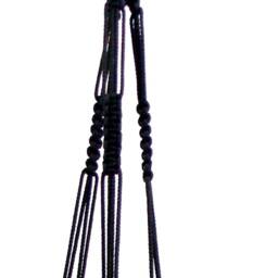 Black Macrame Plant Hanger 36 Inches 3 Mm - Holder Wall Hanging Planter Pot Pattern Gift Idea - thumbnail 3