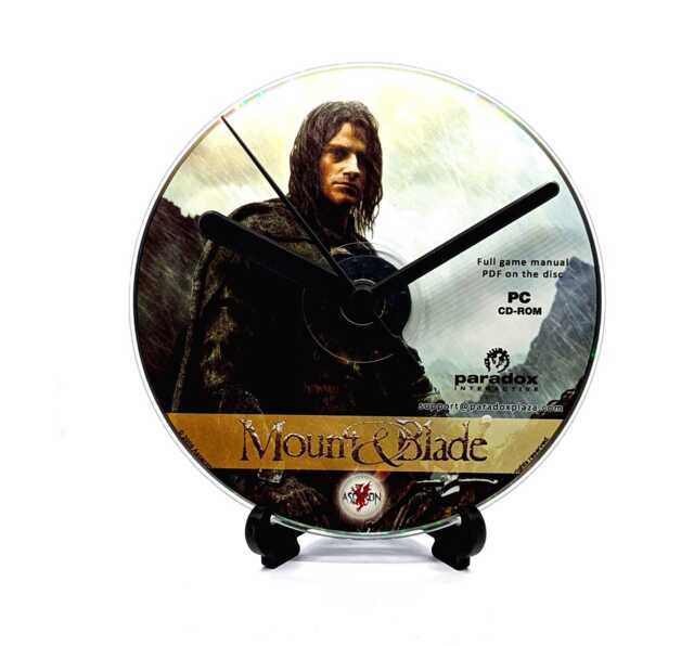 Mount & Blade Upcycled Dvd Disc Clock Video Pc Game Gift Idea - image 1