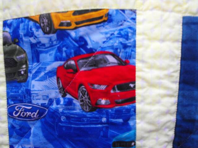 Handmade Quilt, Car Boy Chair Throw, Bed For Boy's Room, Dorm Blanket, Racing Cars Accessory, Sofa Throw - image 1