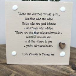 Auntie Personalised Flower/Plant Pot Gift Auntie Aunty Aunt ~ Great Or Any Name. Shabby Chic Style Birthday Christmas Mothers Day Etc - thumbnail 2
