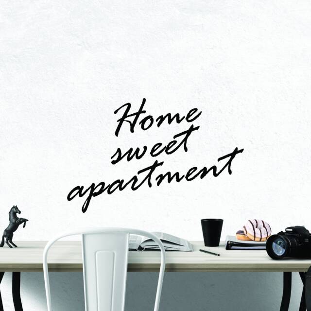 Home Sweet Apartment Inspirational Motivational Wall Decal Quote Art Inspired Focus Positive Room Decor Encouragement 27x17 Inches - image 1