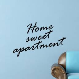 Home Sweet Apartment Inspirational Motivational Wall Decal Quote Art Inspired Focus Positive Room Decor Encouragement 27x17 Inches - thumbnail 3