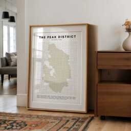 Peak District Word Search Print - Minimalist National Park Art - thumbnail 2