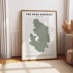 Peak District Word Search Print - Minimalist National Park Art - thumbnail 3