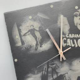 The Cabinet Of Dr. Caligari Inspired Slate Clock With Acrylic Stand - thumbnail 3