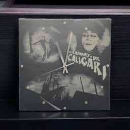 The Cabinet Of Dr. Caligari Inspired Slate Clock With Acrylic Stand - thumbnail 1