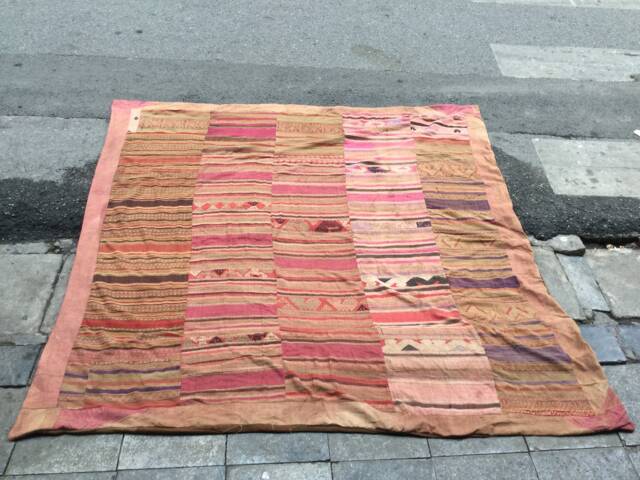 Vintage Handmade Tribal Muong Thai Textile Blanket in The Centre Of Vietnam - image 1