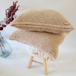 Knitted Pillow, Gift Idea, Modern Home Decor, Decorative Stylish Sofa Scandinavian Japandi Style - thumbnail 2