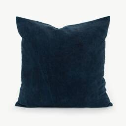 Handwoven Indigo Pillow Cover, Rustic Hmong Organic Cotton, Ethnic Home Decor - thumbnail 1