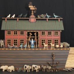 Heirloom Ark, Hand Carved Wooden Noah's Noahs Ark Animals, Wood - thumbnail 2