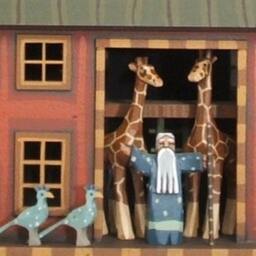 Heirloom Ark, Hand Carved Wooden Noah's Noahs Ark Animals, Wood - thumbnail 3