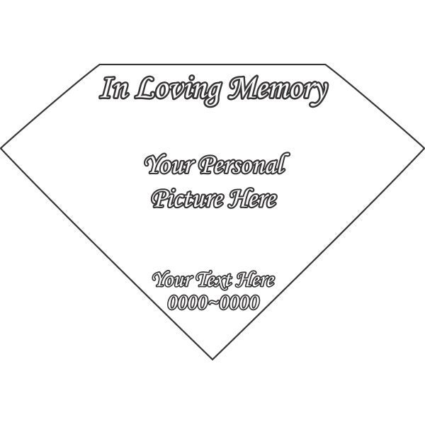 Custom Image in Loving Memory Full Color Circle Diamond Vinyl Wall Decal Or Car Sticker - Ilmfullcolordiamondtempet