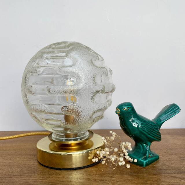 Vintage Glass Globe Table Lamp - image 1