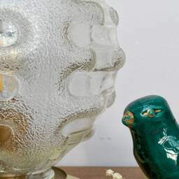 Vintage Glass Globe Table Lamp - thumbnail 2