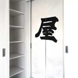 Personalized Japanese Kanji Door Noren, Order Made 2 Panel Restaurant Curtain, Beige Cotton Step Your Kendo Noren - thumbnail 3