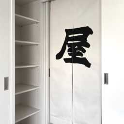 Personalized Japanese Kanji Door Noren, Order Made 2 Panel Restaurant Curtain, Beige Cotton Step Your Kendo Noren - thumbnail 3