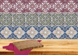 Wall Tile Spanish Set Of 24 Kitchen Bathroom Ceramic Mexican Decals Stickers Mixed Tiles For Shower Walls Accessories H301 - thumbnail 1