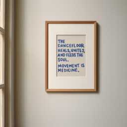 Dancefloor Quote Print - Music Poster Home Decor Trendy Handwritten House Disco Uplifting Positive Art - thumbnail 3