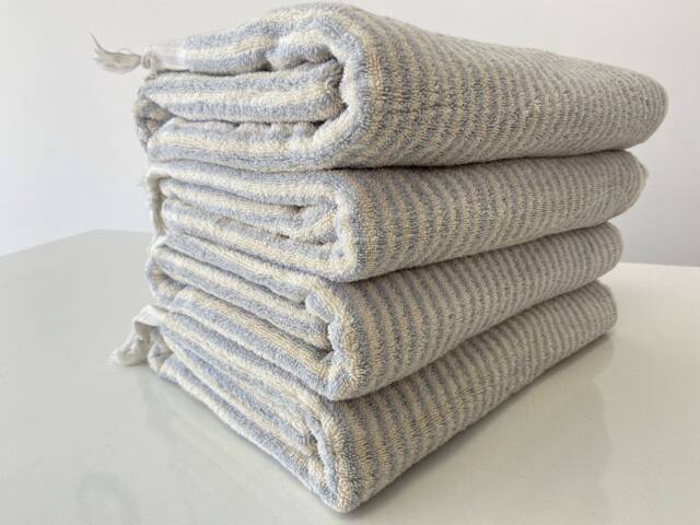 Gray Organic Cotton Turkish Bath Towel, Soft Beach Towel - 36x70 - image 1